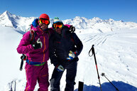 Winterfoto Gruppenbild Skifahren